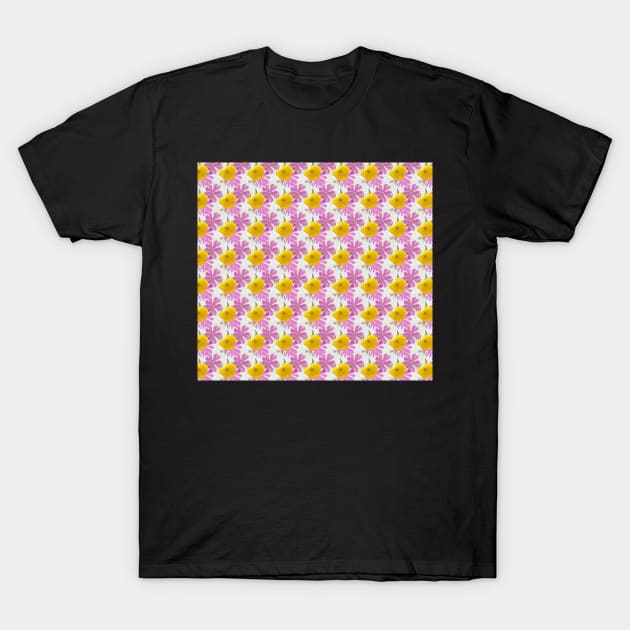 Buttercups and pink campion pattern T-Shirt by bettyretro